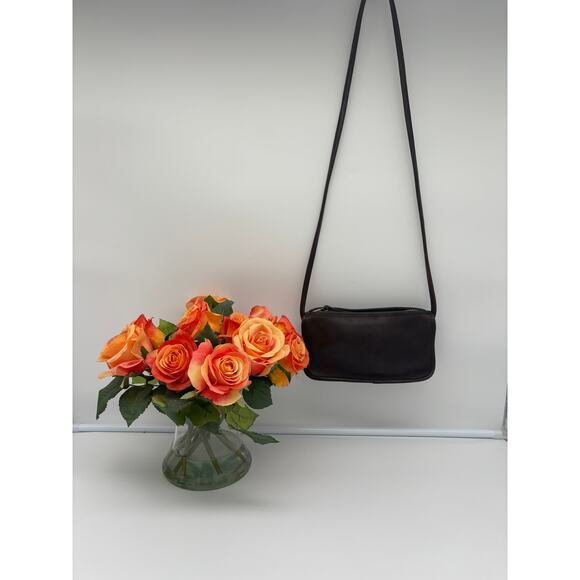 Vtg Old Coach east west brown leather zipper pouch 1979 #142-0321 Made in NYC - Picture 5 of 8